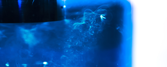 cavitation in glass beaker 2
